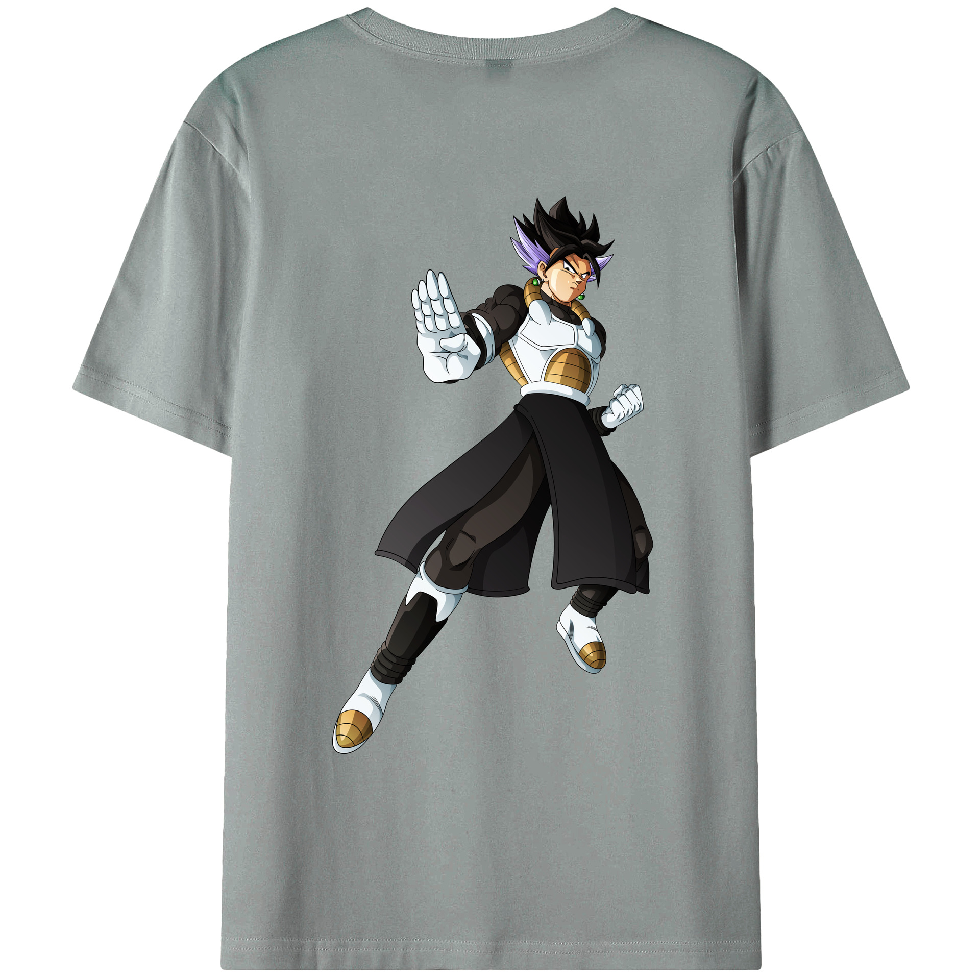 （画像用） ドラゴンボール ベジット DRAGON BALL Vegetto 綿100％ メンズ半袖Tシャツ（バックプリント） 通気性